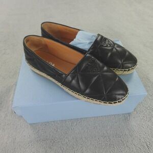 Prada‎ Espadrilles Logo Quilted Matelasse Flats